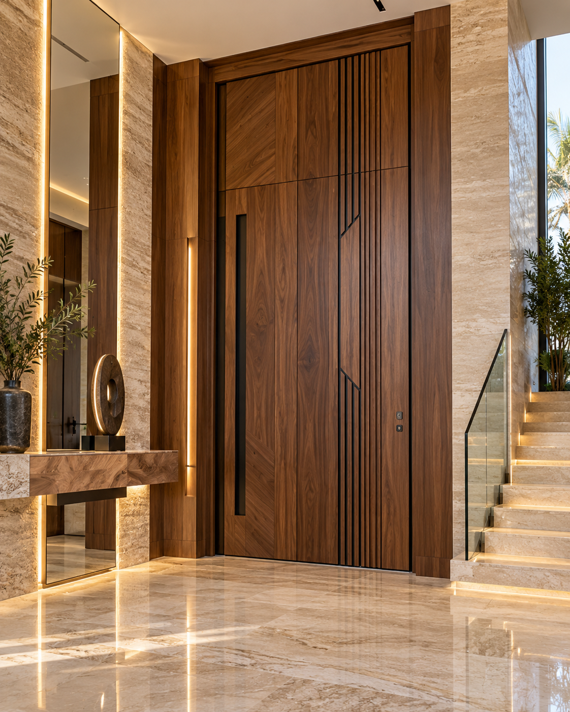 Porte en bois sur mesure haut de gamme Home & Sofa Casablanca