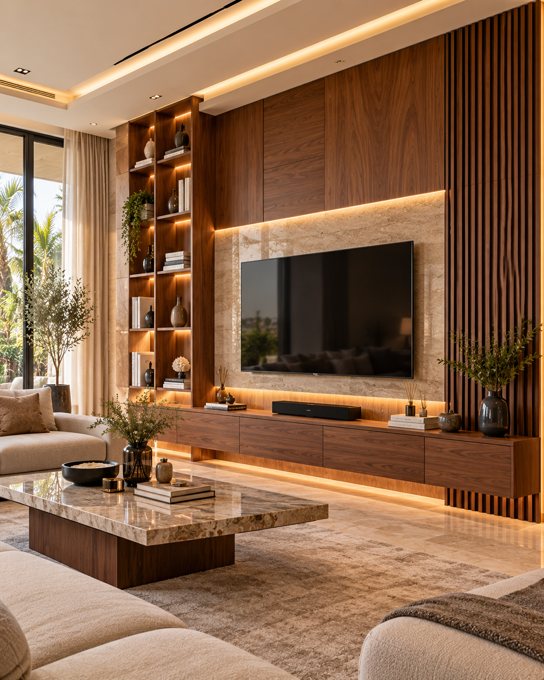 Habillage mural en bois sur mesure Home & Sofa Casablanca